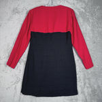 SL Fashions Blazer Womens 6 Petite Red Black Longline Top Business Office Casual Size 6P Photo 2