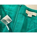 Loft Ann Taylor  Skirt Womens 0 Green Cotton Eyelet Pencil Lined Workwear Slit Photo 2