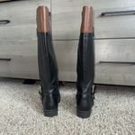 Karen Scott  Women's Edenn Buckled Riding Boots, Black Cognac Size 5.5 Gold Photo 4