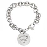 Tiffany & Co. Rare Return to Tiffany Round Tag Charm Bracelet Sterling Silver 7” Photo 0