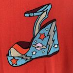 Replica Los Angeles Red Blue Metallic Cotton Knit Shoe Shirt Sleeve Sweater S Photo 1