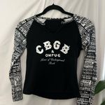 Vintage CBGB & OMFUG Long Sleeve Raglan Shirt Black Size Medium Photo 6