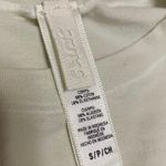 SKIMS Women's Cream Yellow Round Neck Short Sleeve Crop Tee T-shirt Top Size S Photo 2