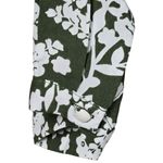 Fun 2 Fun Top Women Small Green Pleated V Neck Floral Print Long Sleeve XS Photo 5