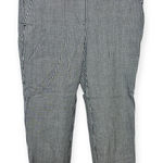 Loft Black White Gingham Riviera Slim Trousers Preppy Office Academia Sz 10P Photo 0