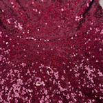 Windsor  Ruby Red Sequin Burgundy Mini Party Dress Large Photo 2