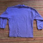 80s VTG CHAUS SPORT LAVENDER PURPLE POLKA DOT MOCK NECK LONG SLEEVE TEE Size M Photo 5