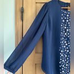 Boden Navy Long Sleeve Sequin Shimmer Blouse Women’s size 10​​ Photo 2