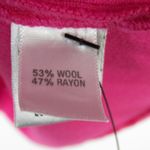 St. John  Knits Milano Knit Peplum Blouse in Bright Pink Scoop Neck Size 6 Wool Photo 3