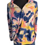 SOFT Bobbie Brooks Sweater Ladies Size Small Multicolor Tie Dye Pullover 1/3 Zip Pink Size L Photo 1
