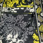 Vera Bradley Damask Crossbody Purse Black Yellow Photo 7