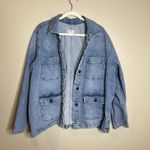 a.n.a  2X Denim Jacket Chore Coat Utility Denim Boho Preppy Plus Minimalist Capsule Photo 1