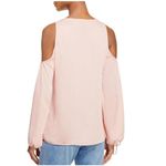 L'Academie  Cold Shoulder Long Sleeve V Neck Blush Top Size M‎ NWT $139 Photo 2