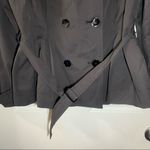 Gap Dark Grey Button Front Belted Jacket size Large Photo 4