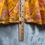 American Eagle  Babydoll Dress M Floral Yellow Orange Pink Boho Hippie Peasant Photo 10
