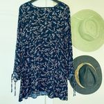 American Eagle AE Long-Sleeve with Open Arm Slit Flowy Summertime Floral Mini Dress | Size: L Photo 0