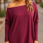 Orange Fashion Village Supersoft Boatneck Sweater O/S Plum Size M Photo 0