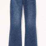 Abercrombie & Fitch [] The Flare Ultra High Rise Jeans Medium Wash Sz 32 14 Long Photo 0