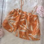 A New Day Orange and White Leaf Print Camisole Photo 0
