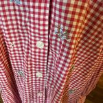 Teddi Red & White Plaid Fruit Print Long Sleeve Shirt Size M Size M Photo 2