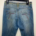 AZI Colorful Stitching detail Midrise Straight Leg Jeans size 31 #719 Blue Photo 7