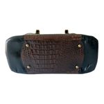 Brahmin Pecan Tuscan Crocodile Melbourne Satchel Black Brown Photo 5