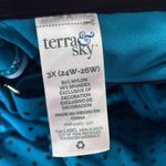 Terra & Sky  Plus Size Blue Polka Dot Peplum Swimsuit 3X Photo 5