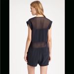 T Alexander Wang Black Playsuit Short Jumpsuit Sheer Panel Romper Size XS Photo 1