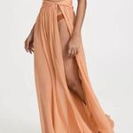 $495 NWT Caroline Constas HERA Maxi Skirt Cover up in Pink Peach Size XS Photo 2