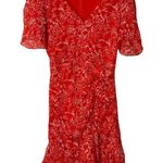 Parker  Krislyn Red Silk Dress Photo 3