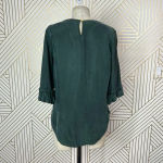 Ateliers De La Maille Green Cupro Ruffle Sleeve Top Size 1 / US Small Photo 7