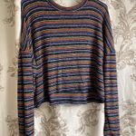 Wild Fable multicolored Striped Longsleeved Crop Top Photo 0