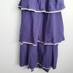 Baltic Born  Odette Navy And White Tiered Open Back Midi Dress Photo 3