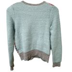 Anthropologie Knitted & Knotted Fuzzy Stripe Eyelash Sweater Pastel Blue Size XS Photo 8