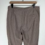 ZARA Herringbone Trouser Pants Sz Large Ruffle Pockets High Rise Black White Red Photo 11