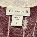 Garnet Hill  Sweater Womens Large Signature Eco Merino Wool Cardigan Maroon Photo 2