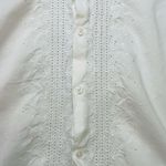 H&M White Embroidered Button Up Shirt Photo 7
