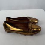 Schutz  Gold Metallic Penny‎ Loafers Size 7 Photo 5