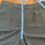 Loft  High Rise straight women Olive green cuffed pants trousers  Sz LP. Photo 6