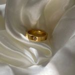 NEW 18K Gold plated cubic zirconia ring (4mm) Photo 0