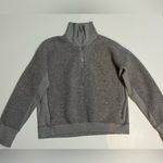 Lululemon athletica Stand Out Sherpa 1/2 Zip Heathered Core Light Grey -Size 8 Photo 2