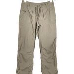 The North Face Women's Hiking Pants Size 4 Beige Roll Tab Convertible Pant Pockets Photo 0