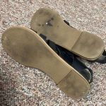 SO black leather lace up sandals. Size 8. Photo 6