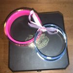 Juicy Couture Retro  Pam & Gela Pink and Silver Barbiecore Bangles Bracelet Photo 2