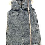 Who What Wear Blue denim acid wash Mini Dress Sleeveless sz L Photo 6