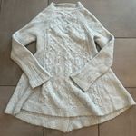 Free People  Light Blue Cable Knit Cardigan Photo 3