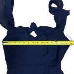 Lulus NWT Women's S Sweetest Entrance Navy Blue Ruffled Tie-Back Maxi Dress Photo 6