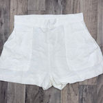 FAVLUX 100% cotton white elastic pull on trouser shorts Photo 0