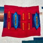 Vintage Kayak Print Silk Infinity Scarf Red Photo 2