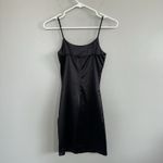 Popular 21 Black Satin Spaghetti Strap Mini Dress Womans Size S  Tight Sexy LBD Photo 1